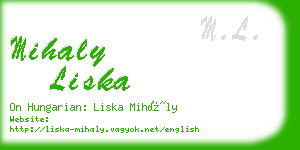 mihaly liska business card